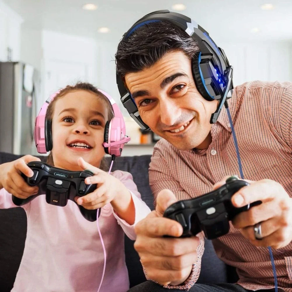 G9000 Stereo Gaming Headset for PS4 PC Xbox One PS5 Controller